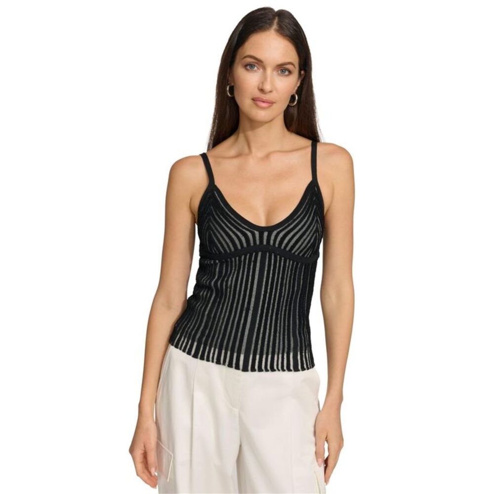 DKNY Womens Striped Tank Top, NWT